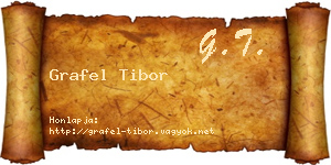 Grafel Tibor névjegykártya
